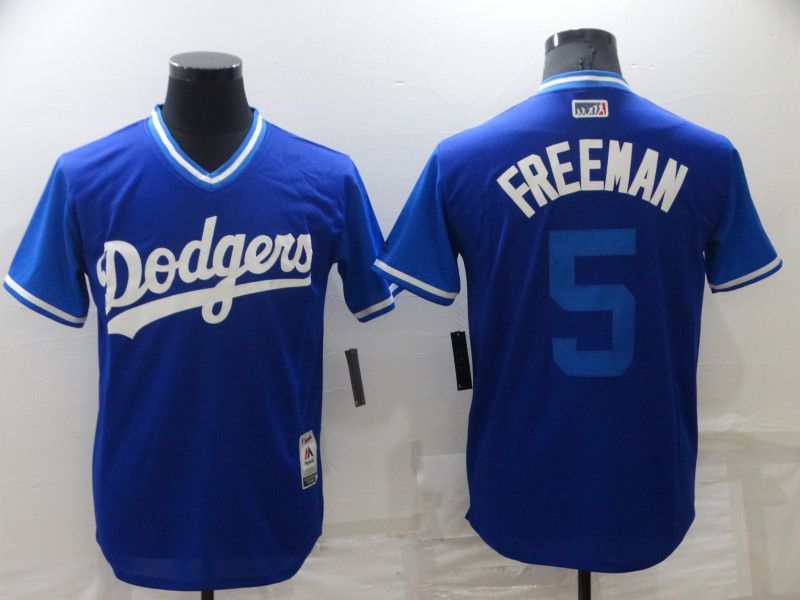 Men Los Angeles Dodgers 5 Freddie Freeman Blue Game 2022 MLB Jerseys